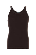 Dark Brown Knitted Tank Top 1