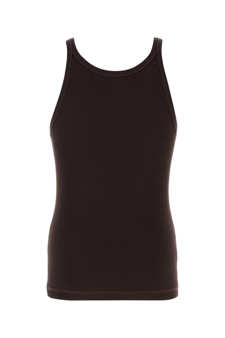 Dark Brown Knitted Tank Top 2