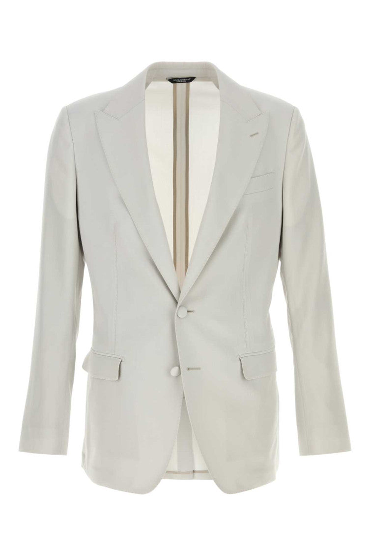 Pale Beige Peaked Lapel Blazer 1