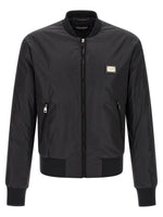 Black Logo Bomber Jacket 1