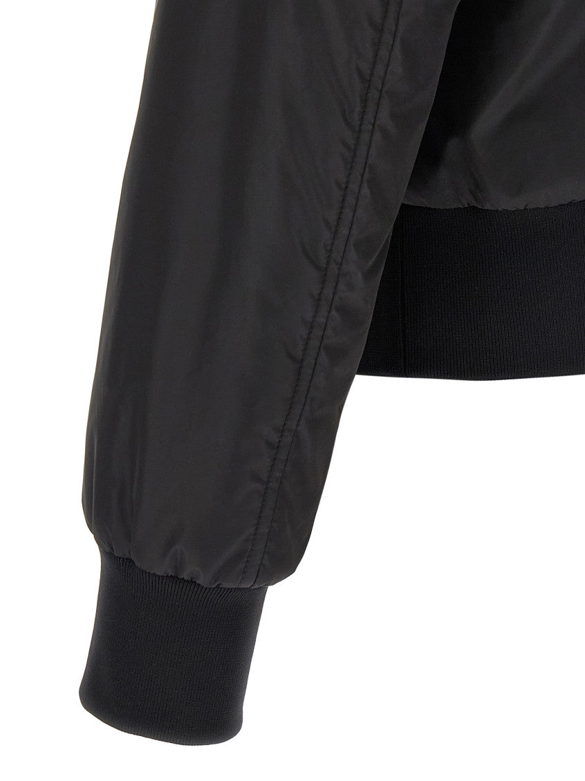 Black Logo Bomber Jacket 4