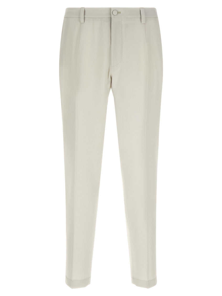 Light Beige Poplin Trousers 1