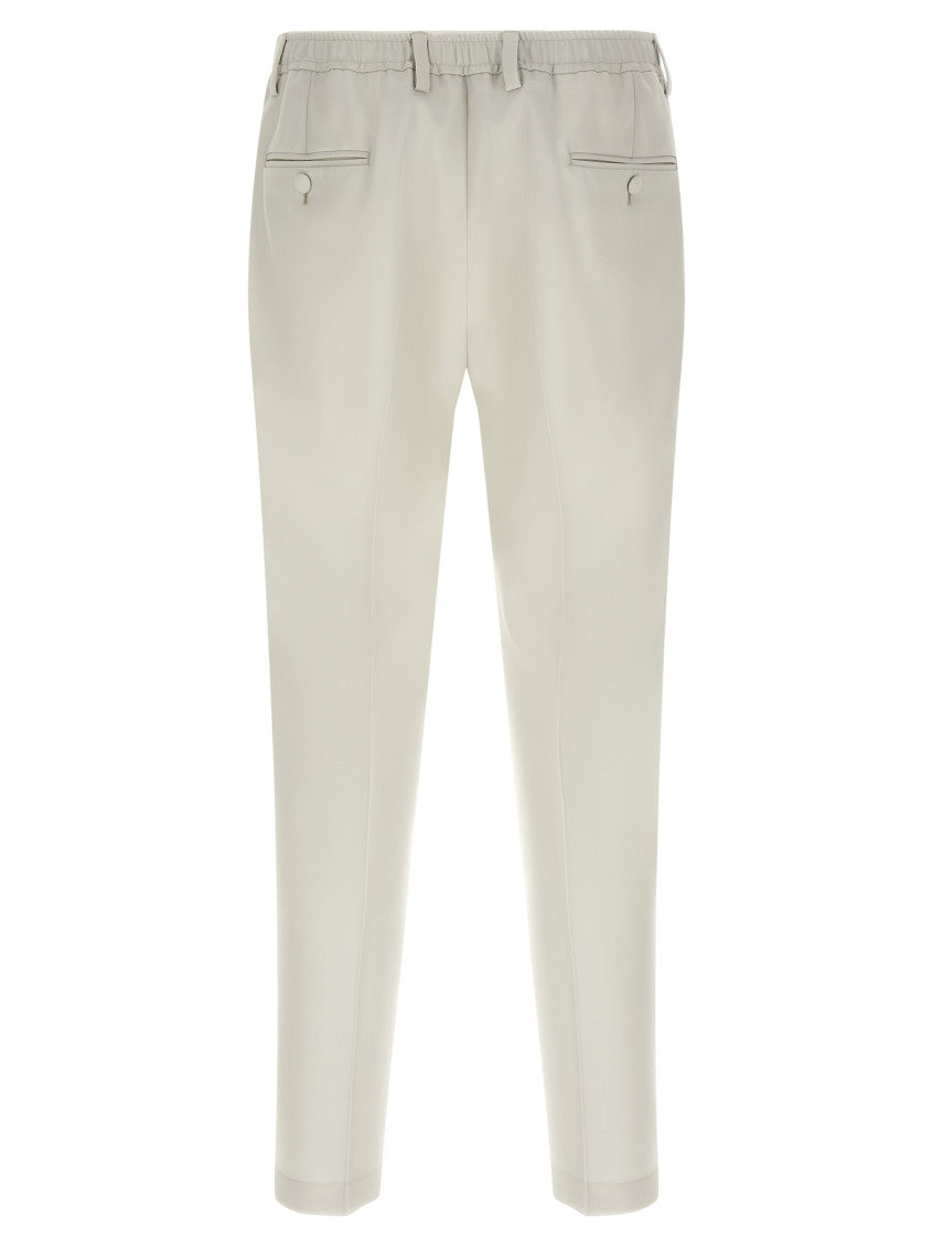 Light Beige Poplin Trousers 2