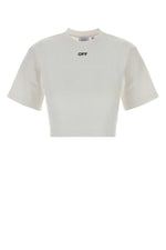 White Logo Crew Neck T-Shirt 1