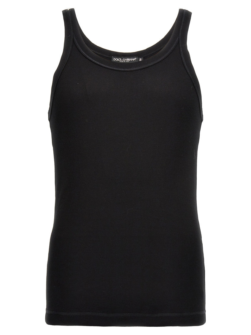 Black Knitted Tank Top 1