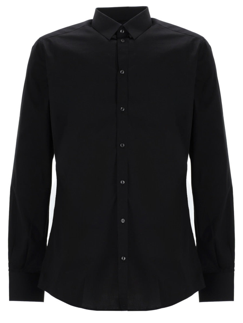 Black Slim Solid Shirt 1