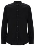 Black Slim Solid Shirt 1