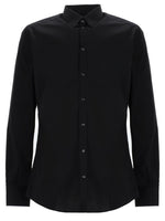 Black Slim Solid Shirt 1