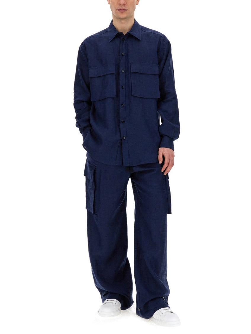 Navy Blue Oversized Shirt 2