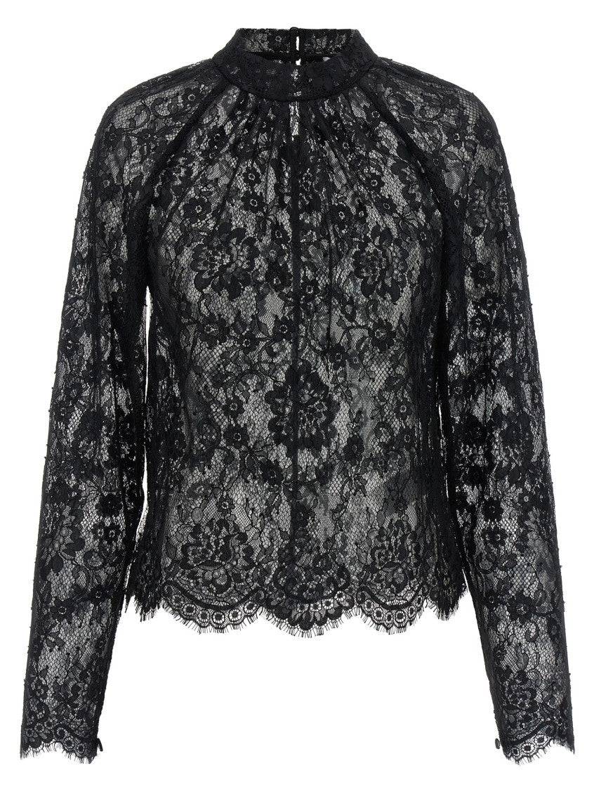 Black Regular Lace Shirt 1