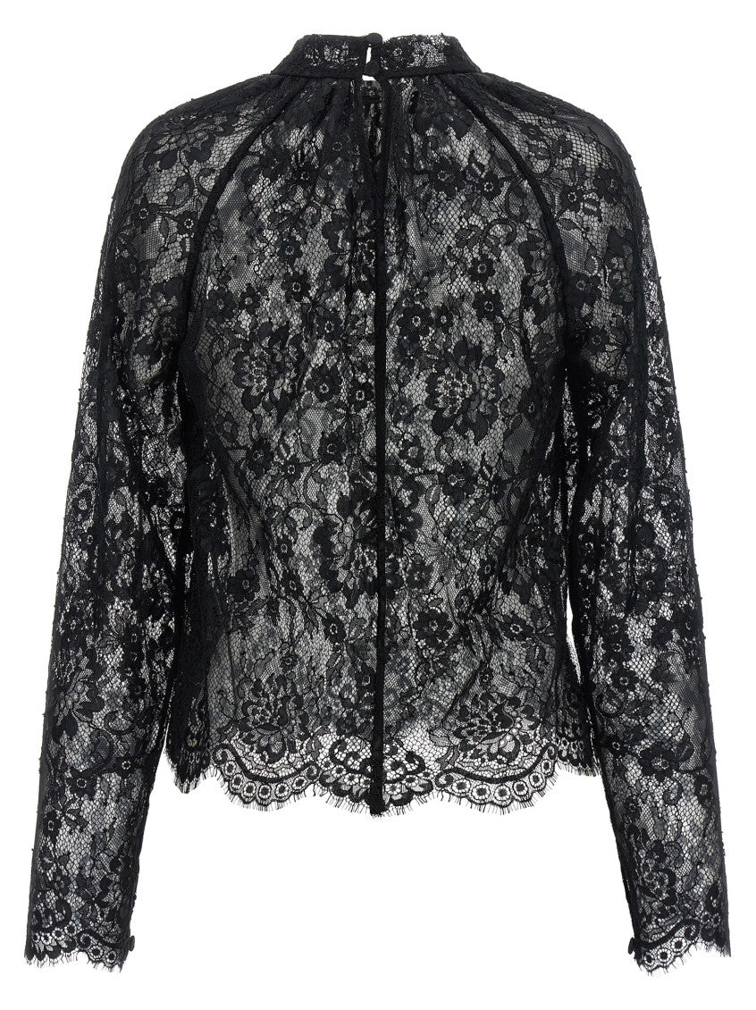 Black Regular Lace Shirt 2