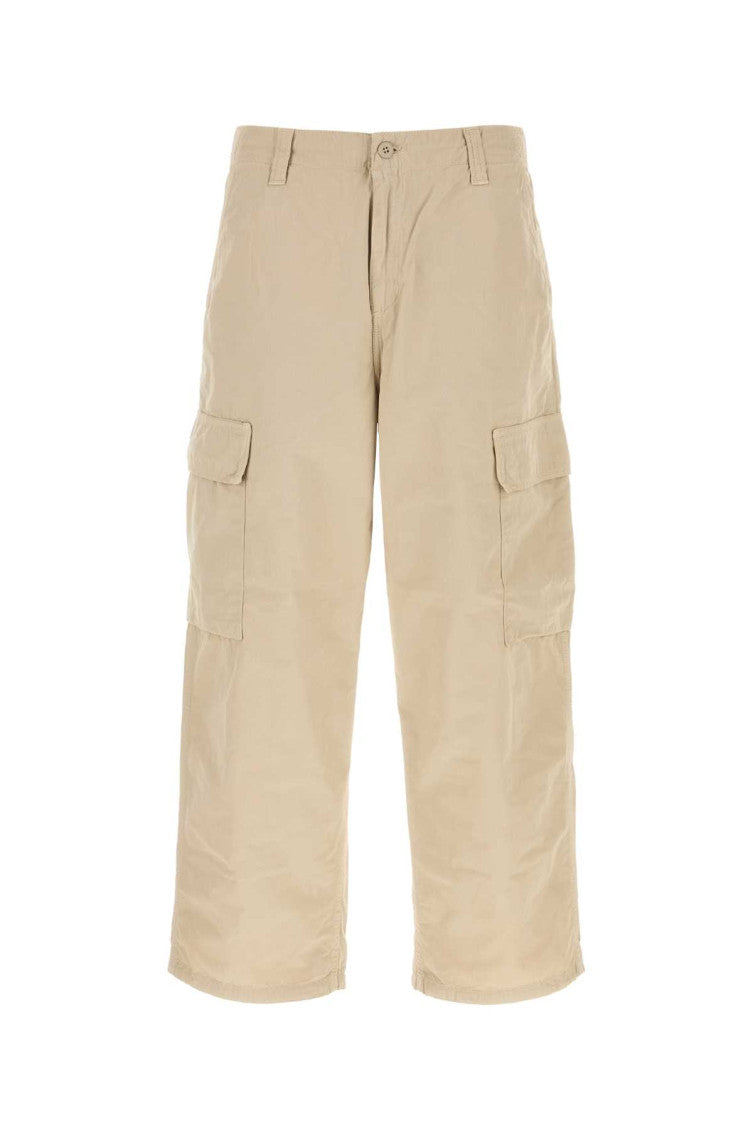 Beige Relaxed Cargo Pants 1
