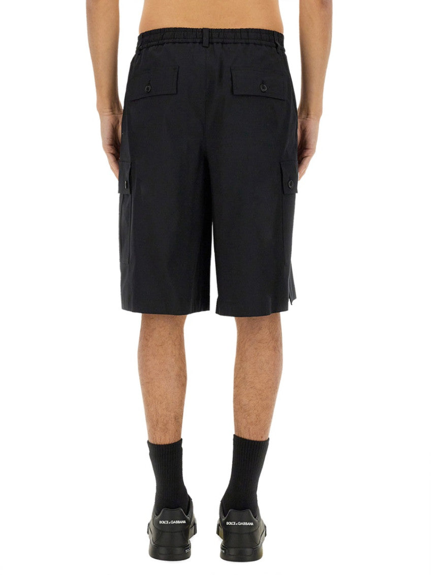 Black Regular Solid Shorts 3