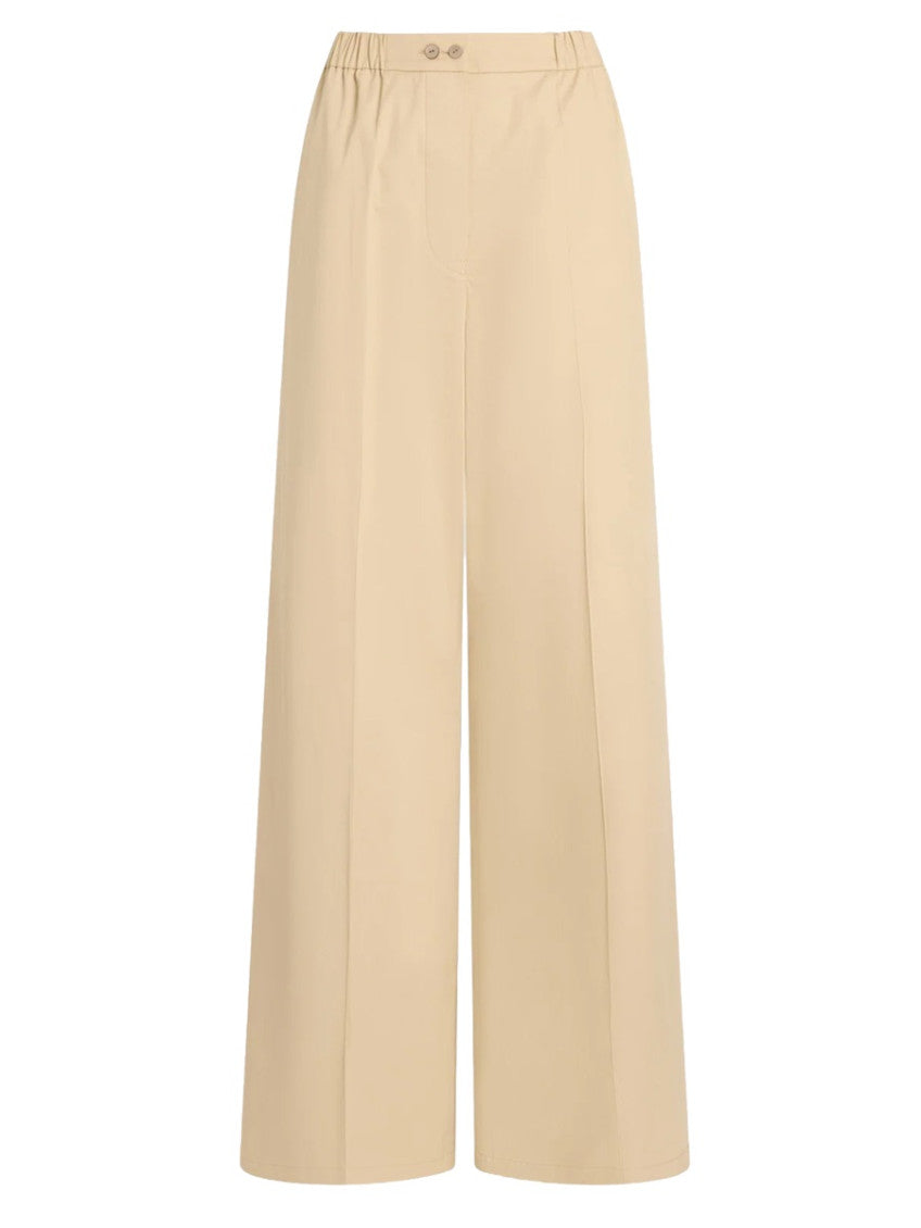 Beige Relaxed Elasticated Pants 1