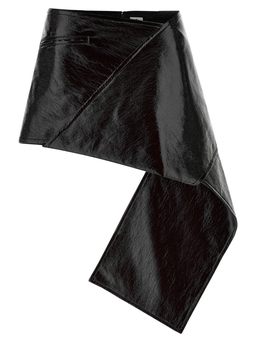 Black Vinyl mini skirt 1