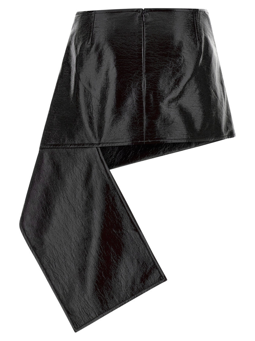 Black Vinyl mini skirt 2