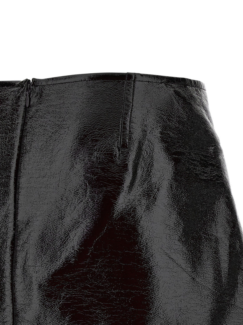 Black Vinyl mini skirt 4