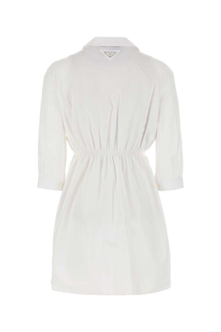 White Poplin Mini Dress 2