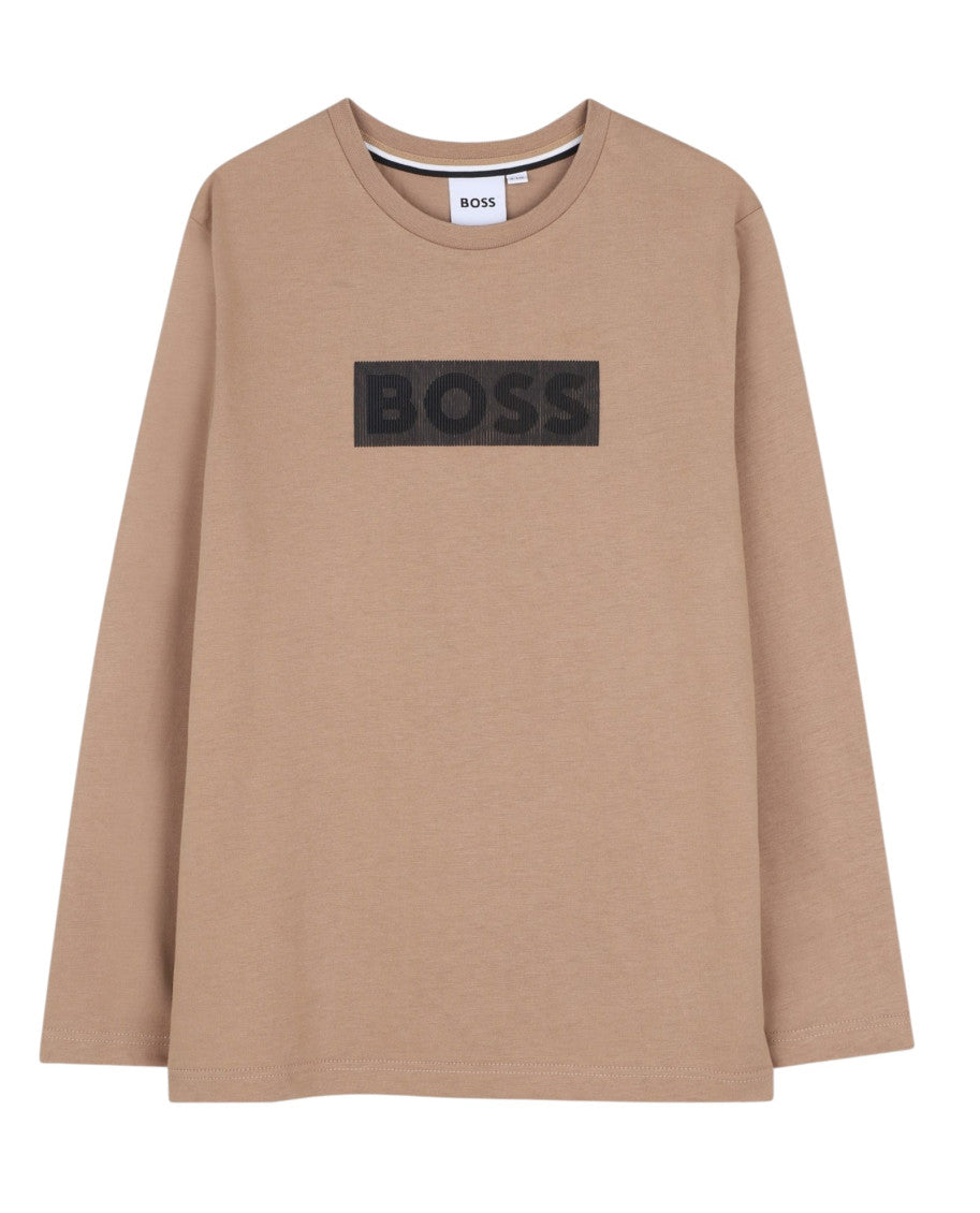 Boys Brown Logo T-Shirt 1