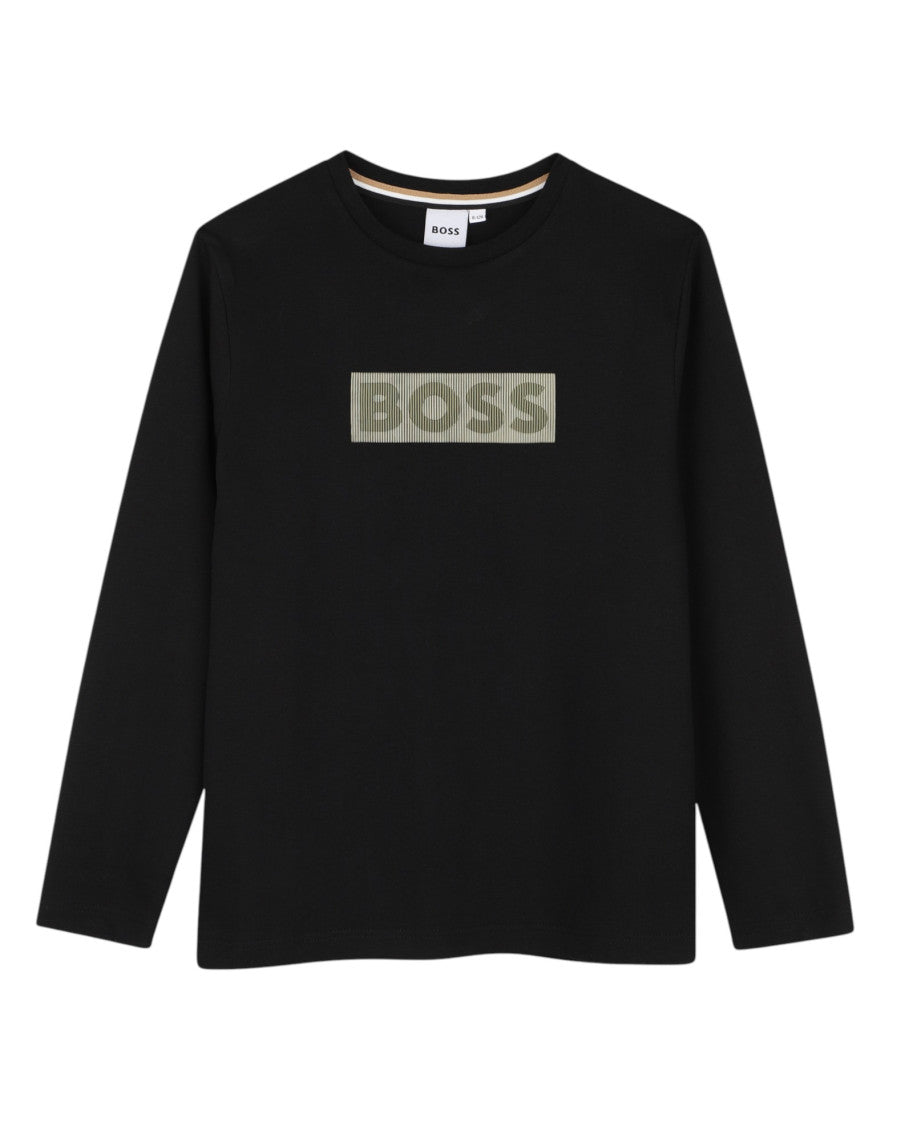 Boys Black Logo T-Shirt 1