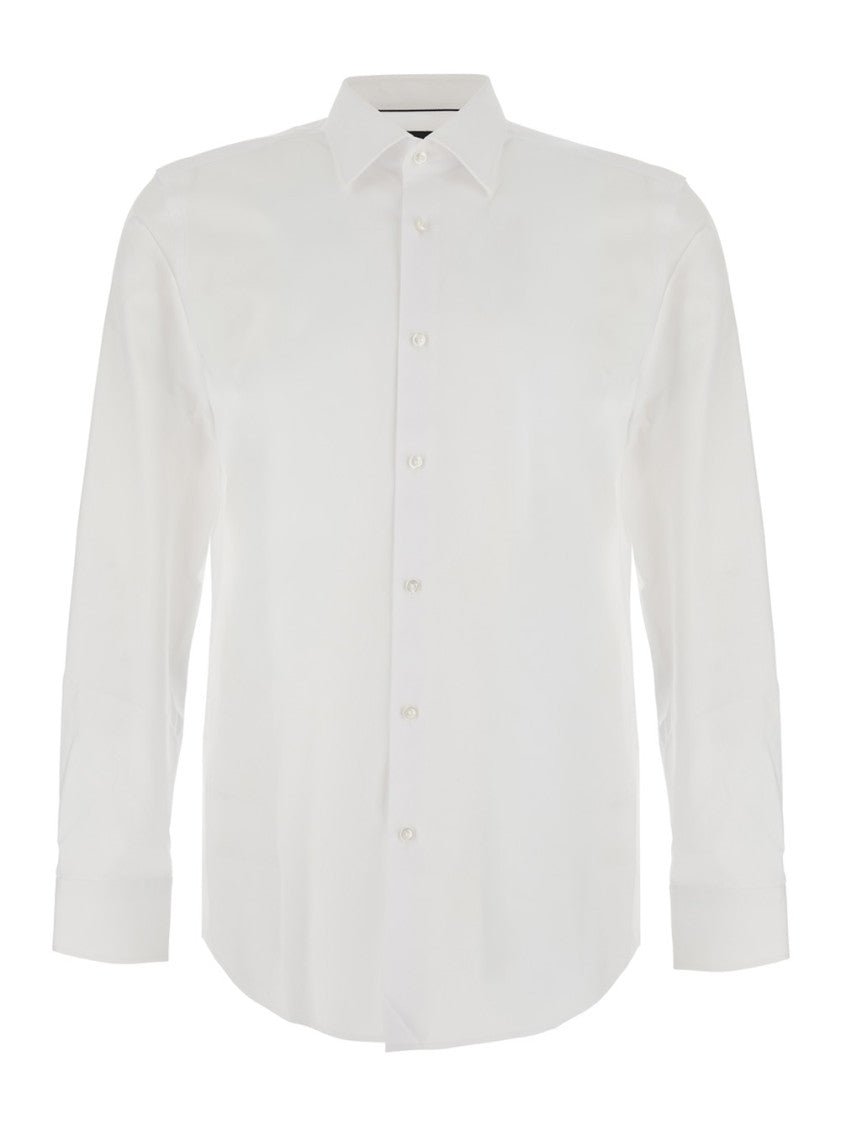 White Regular Solid Shirt 1