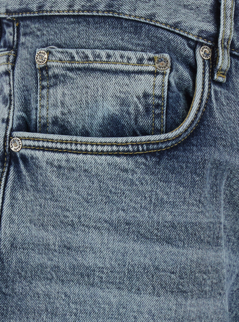 Blue Mid Rise Jeans 3