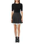 Grey Pleated Mini Skirt 1