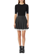 Grey Pleated Mini Skirt 1