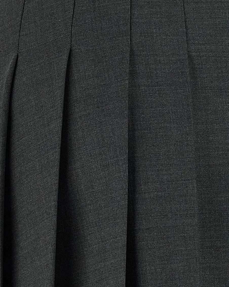 Grey Pleated Mini Skirt 3