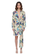 Multicolor Floral V Neck Mini Dress 1