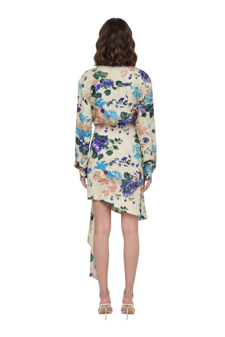 Multicolor Floral V Neck Mini Dress 2
