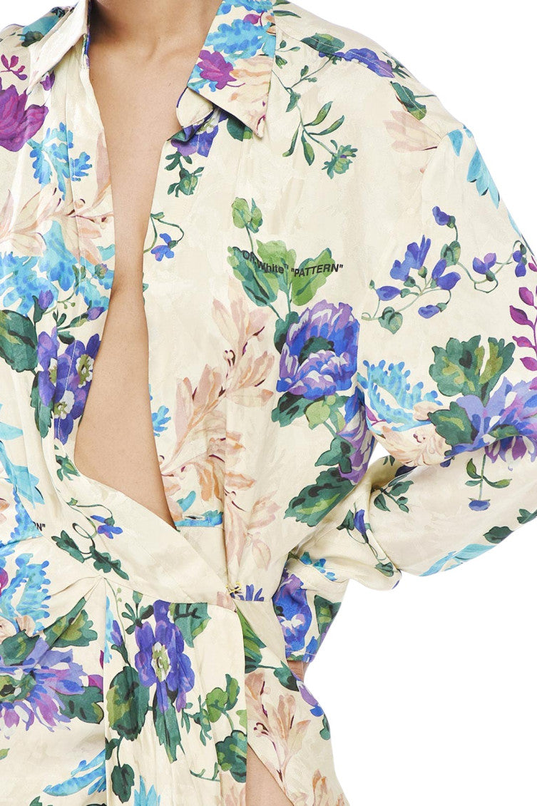 Multicolor Floral V Neck Mini Dress 3