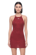 Red Halter Neck Mini Dress 1