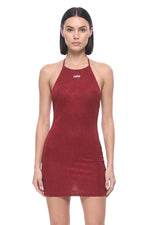 Red Halter Neck Mini Dress 1