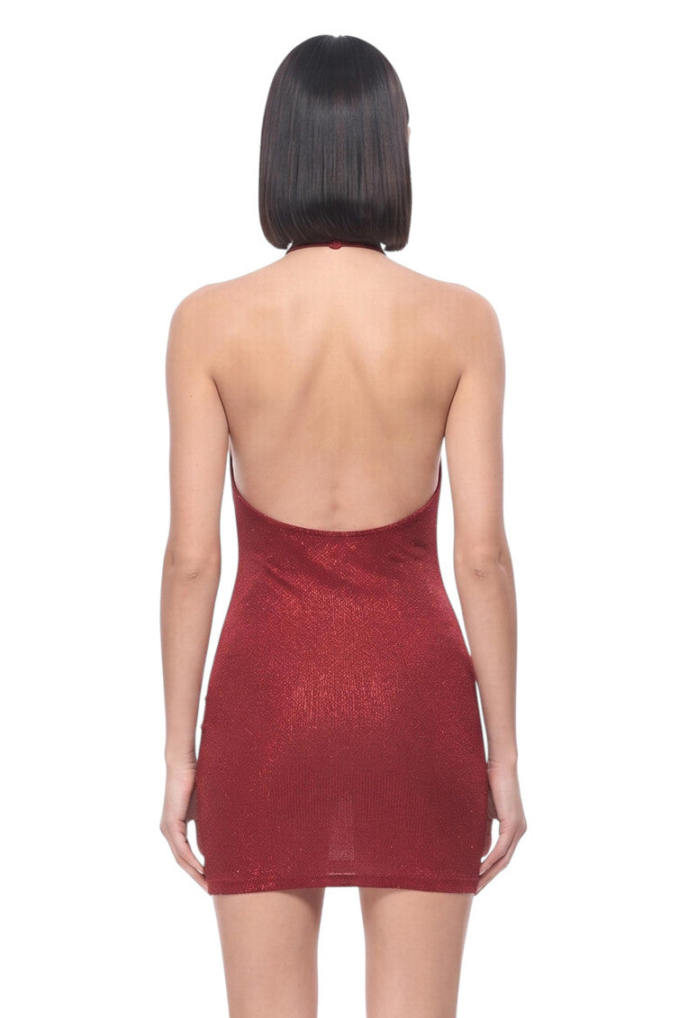 Red Halter Neck Mini Dress 2