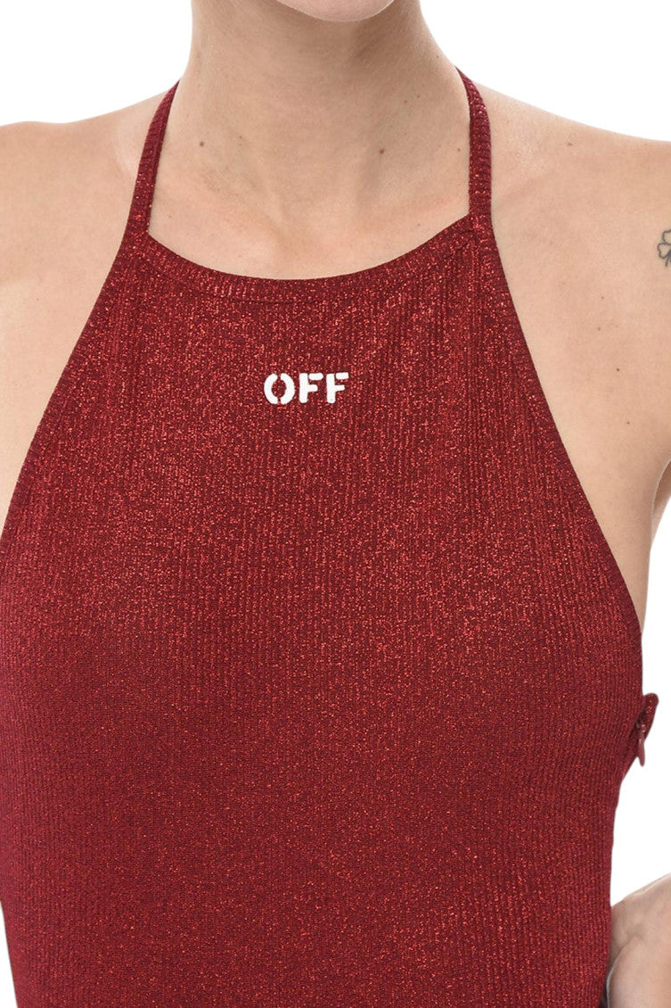 Red Halter Neck Mini Dress 3