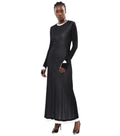 Black Round Neck Maxi Dress 1