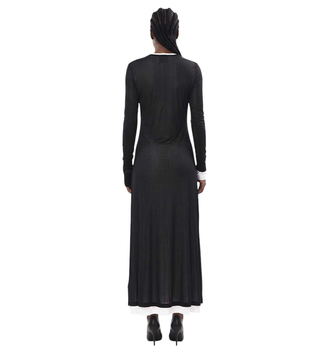 Black Round Neck Maxi Dress 2