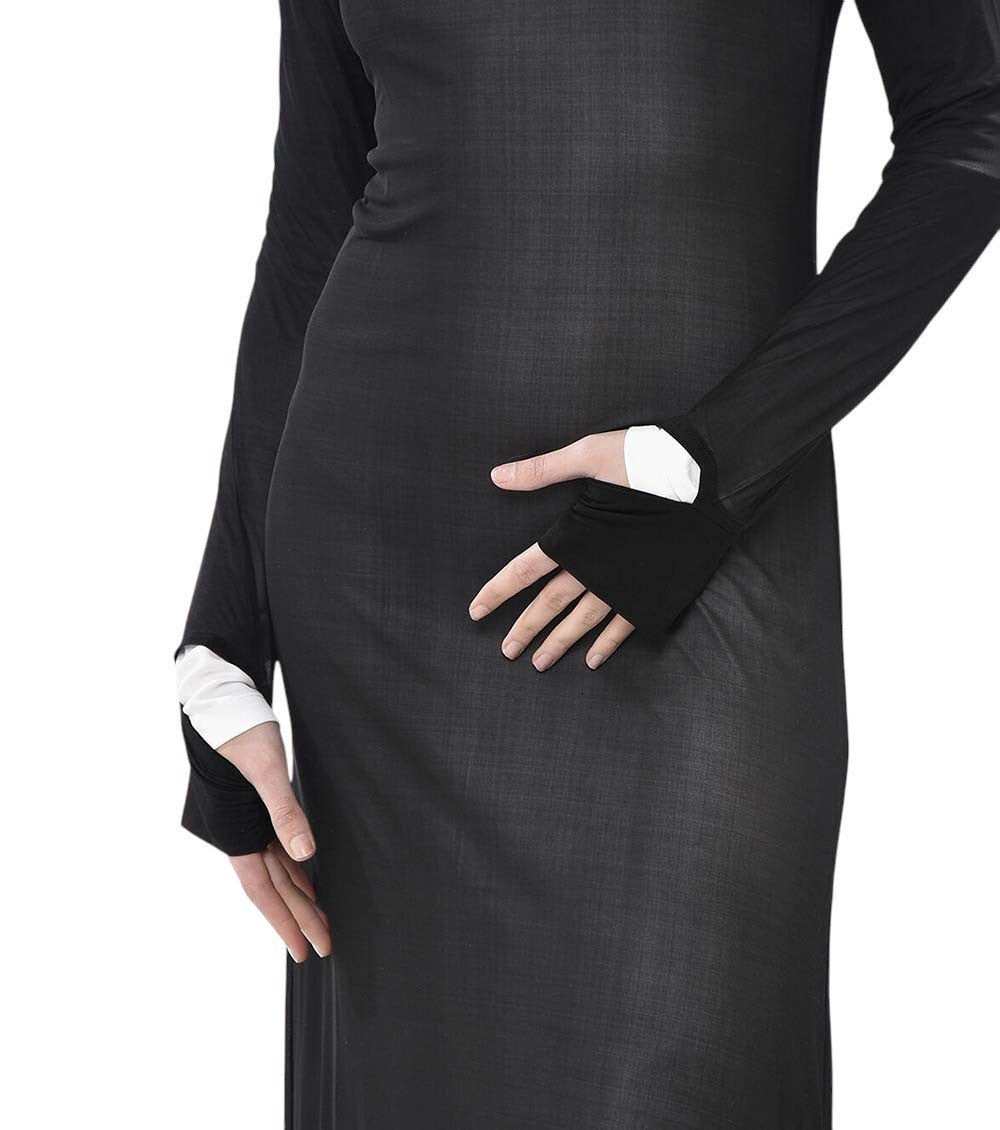 Black Round Neck Maxi Dress 4