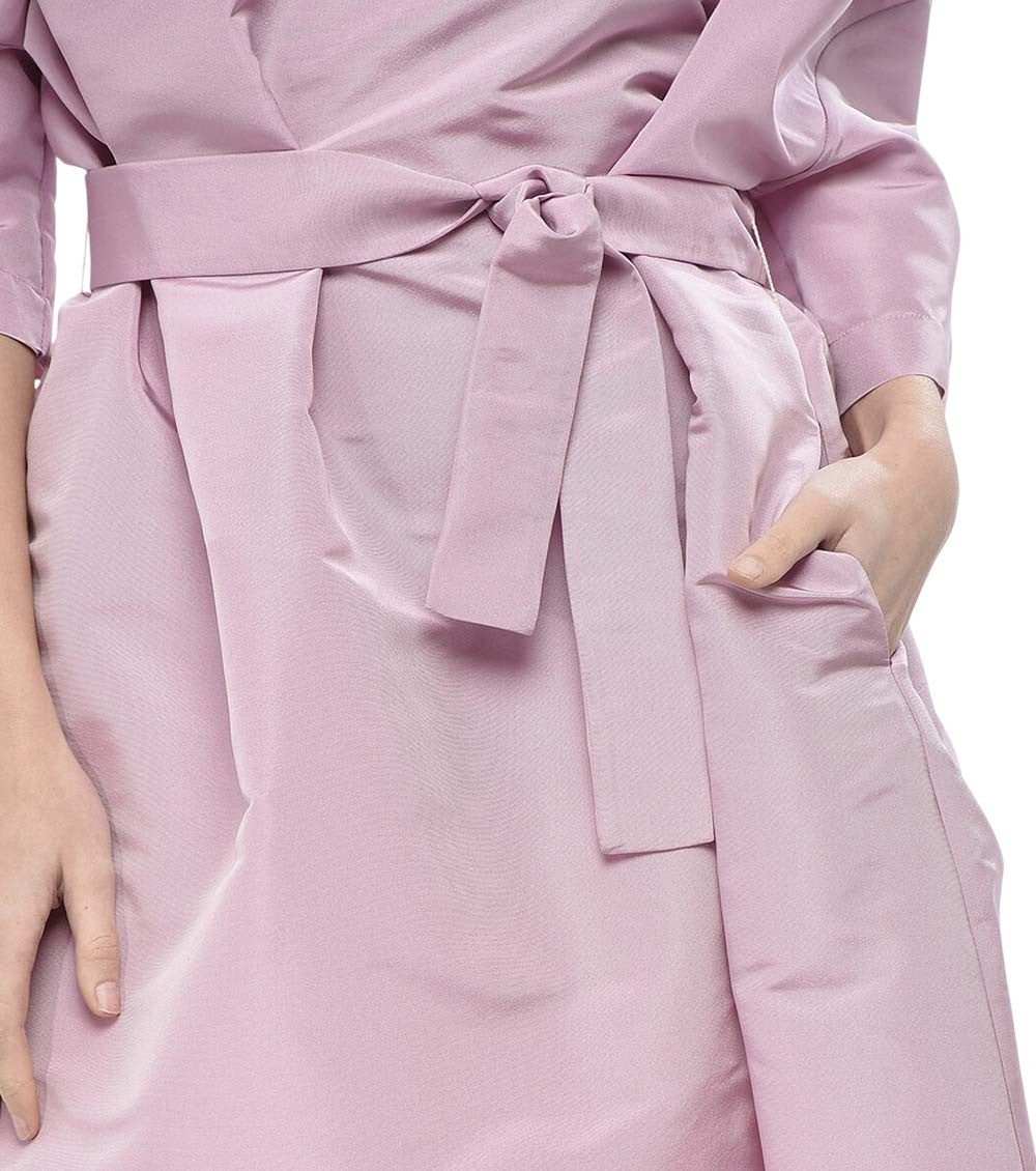 Pink Boat Neck Midi Dress 3