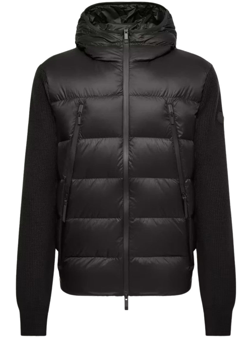Black Quilted Hood Jacket 1