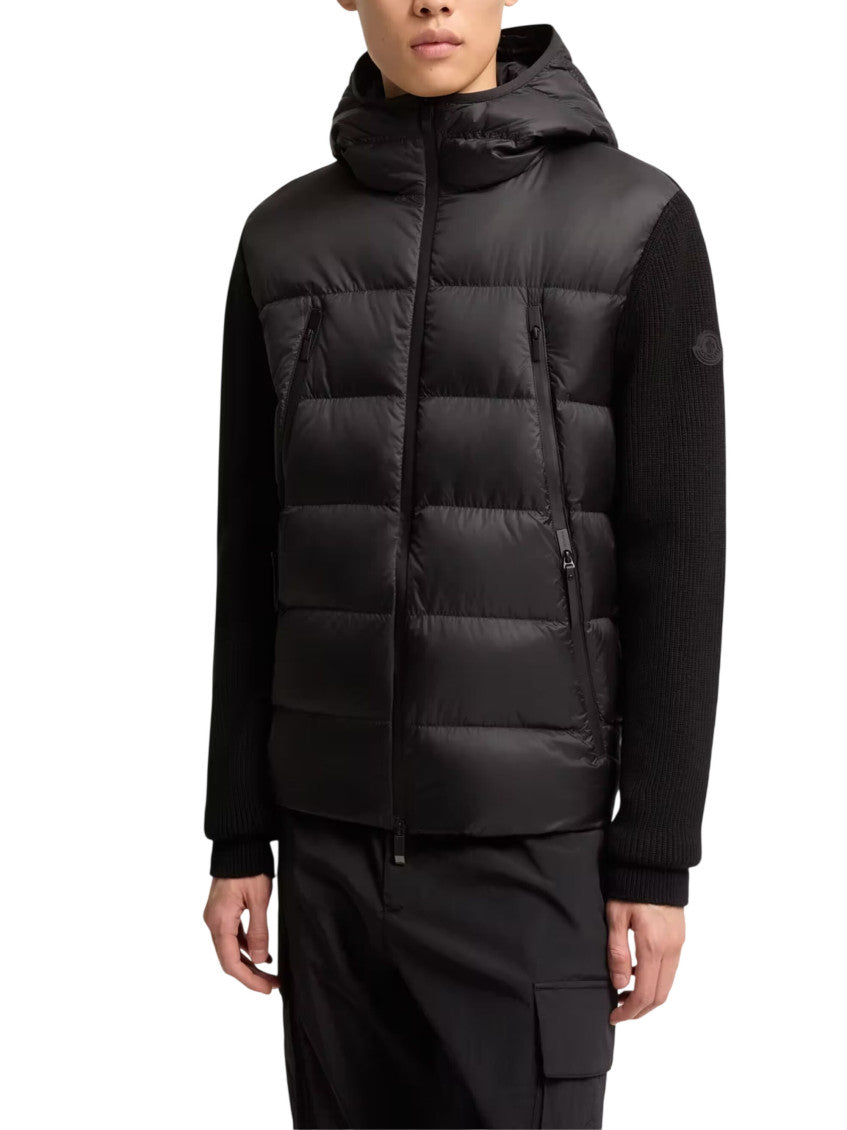Black Quilted Hood Jacket 2