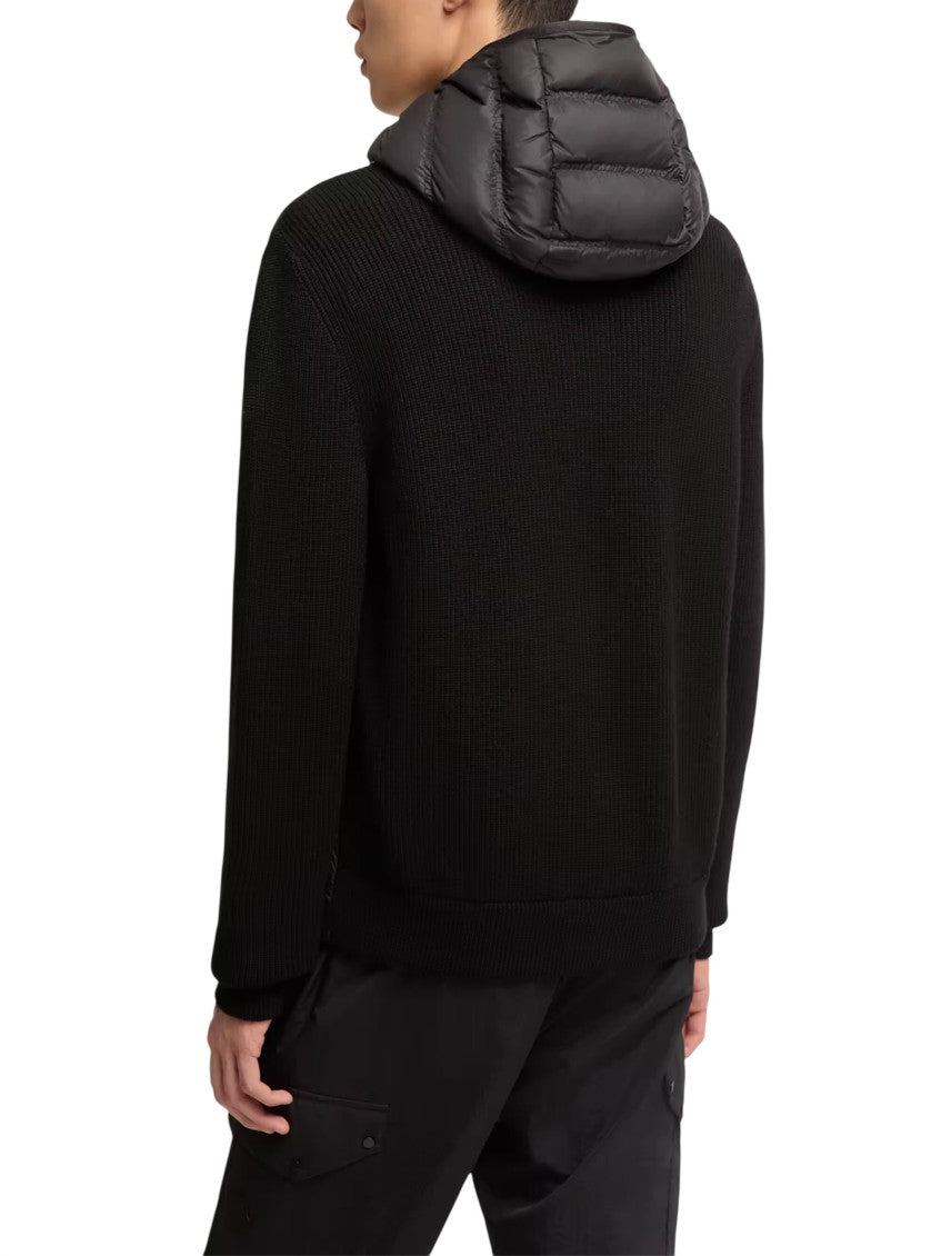 Black Quilted Hood Jacket 3