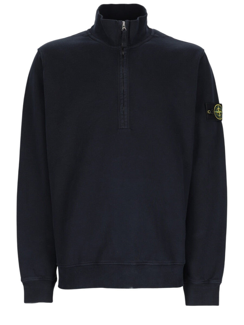 Navy Blue Half Zip Sweatshirt 1