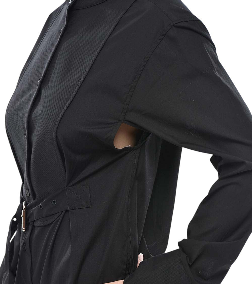 Black Band Collar Mini Dress 3