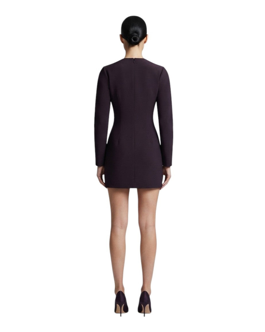 Dark Brown Round Neck Mini Dress 2
