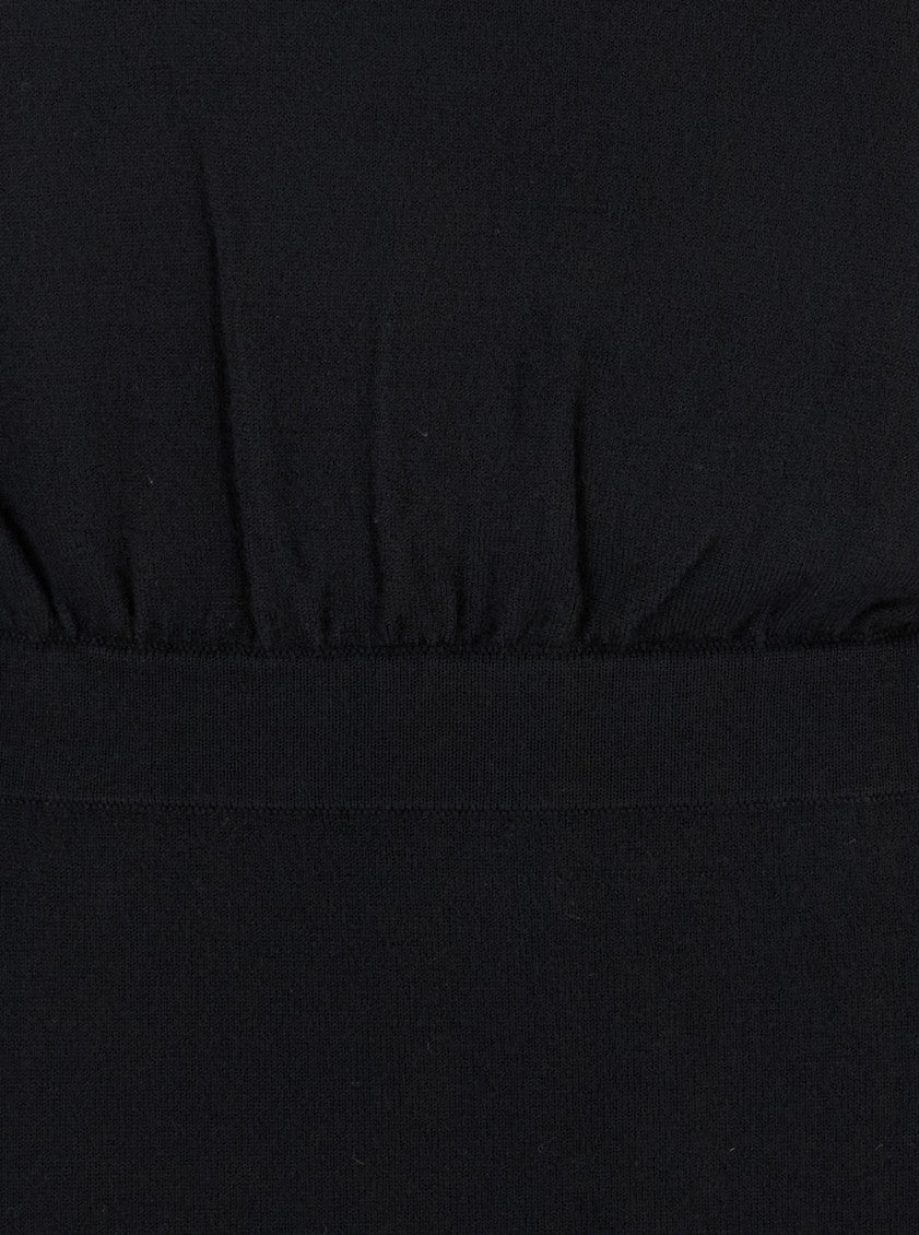 Black Boat Neck Maxi Dress 3