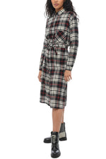 Multicolor Checks Shirt Collar Dress 1