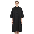 Black Mandarin Collar Midi Dress 1