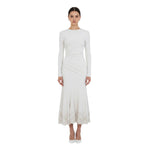 Ivory Crew Neck Midi Dress 1